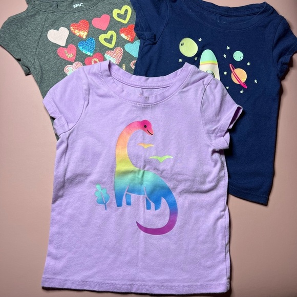 3/$12 🍎BUNDLE Cat & Jack Purple and Gray Short Sleeve Tees🍎 - Picture 3 of 3